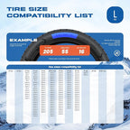 Snow Socks for Tires, Winter Traction Alternative to Snow Chains, Emergency Anti-Slip Tire Covers for Cars/SUVs/Trucks, Reusa