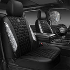 CAR PASS 3D Air Mesh Seat Covers for Cars, Bling Diamond Leather Foam Car Seat Covers for 2 Front Interior Sets, Automotive s