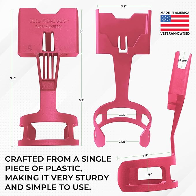 Cup Holder Phone Holder Mount for Car - Universal Adjustable Expander Cradle Hands-Free Driving - Compatible with All Smartphones Car Mount for iPhone Samsung Google Android Mobile Accessories Pink