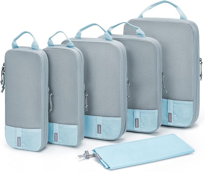 BAGSMART 6 Set /4 Set/2 Set Compression Packing Cubes for Travel, Lightweight Luggage Organizer Bags, Durable Space Saver Bag