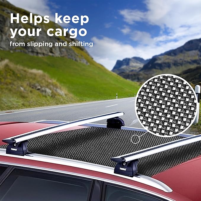 Mockins 60"x40" Anti Slip Mat for Car Top Carrier Rack & Rooftop Cargo Bag | Trimmable Car Roof Cargo Carrier Pad | Multifunctional Roof Rack Pads Mat Cargo Liner | Protective Mat for Truck SUV Van RV
