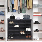 STORAGE MANIAC Stackable Shoe Cubby Organizer, Free Standing Shoe Cube Rack for Entryway, Bedroom, Apartment, Closet, 20-Cube