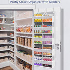 UVIAHOMI Heavy Duty Over The Door Organizer 5 Tiers, Extra Large Behind Door Storage of 10 Front & 10 Mesh Pockets, 80lb Weig