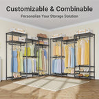 VIPEK V5 Medium Portable Closet Wardrobe Heavy Duty Clothes Rack, Freestanding Closet Metal Clothing Rack with 4 Hang Rods & 