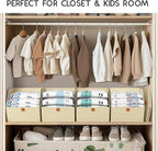 Homsorout Fabric Closet Storage Cubes - 8 Pack Square Storage Bins with Dual Handles for Clothes, Towels, Toys, Cube Storage 