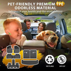 Powerty Floor Car Mat for Hyundai Santa Fe 2024 2025 2026, All Weather TPE Custom Trunk Cargo Mat Liner with Backrest Mat Replacement for Hyundai Santa Fe 6/7-seater Accessories (Include Hybrid&Gas)