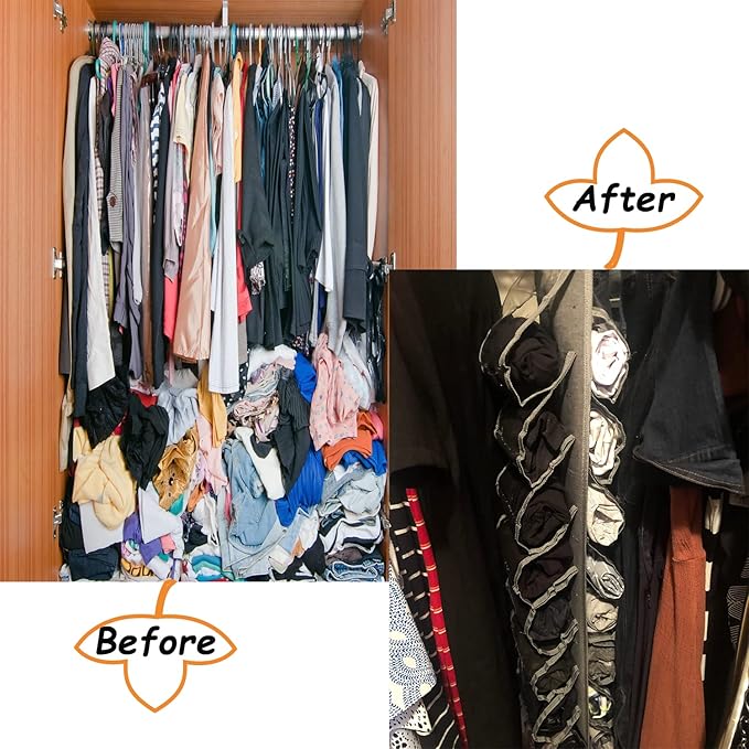 Legging Storage Bag Storage Hanger Can Holds 24 Leggings or Shirts Jeans Compartment Storage Hanger, Foldable Leggings Organi