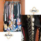Legging Storage Bag Storage Hanger Can Holds 24 Leggings or Shirts Jeans Compartment Storage Hanger, Foldable Leggings Organi