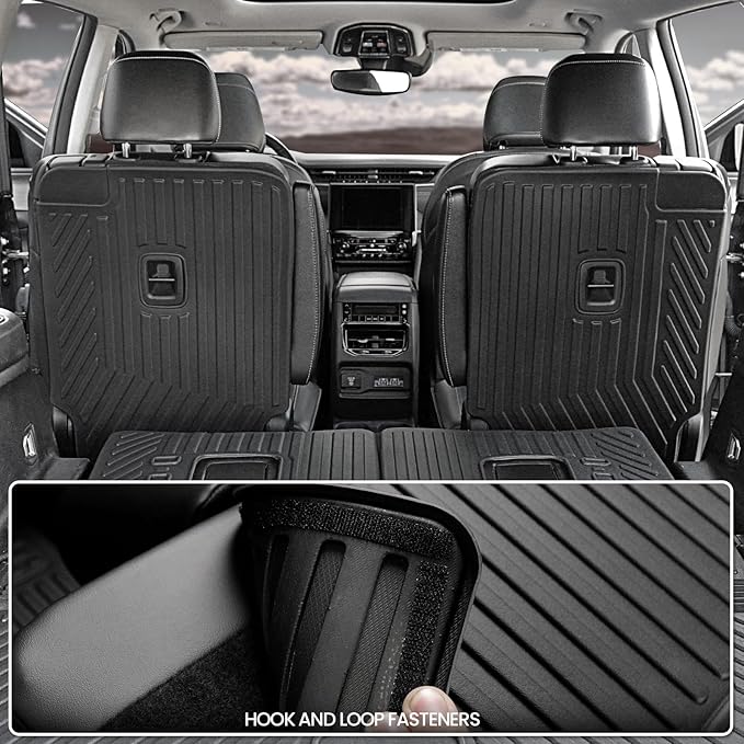 Kick Mats for 2021-2025 2026 Jeep Grand Cherokee L w/Captain Chairs (Only for 6-Seater 2nd Row), All Weather TPE SeatBack Protector Accessories (L | 2nd Row Backrest Mats)