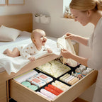 DIMJ Drawer Organizer Clothes - 18 Pack Closet Drawer Organizer Bins for Baby Clothes Storage, Fabric Dresser Organizer for N