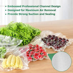 FRESKO Vacuum Sealer Bags Food Rolls 6 Packs - 8" x 20' & 11" x 20', Commercial Grade Seal a Meal Bags for Storage Food and S