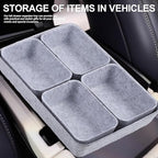 HNYYZL Desk Drawer Organizer,7 Pack Felt Drawer Organizer Shallow Drawer Organizers Felt Storage Bins (Light Gray)