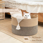 INDRESSME Extra Large Woven Baskets for Storage, 21.7 x 13.8 Blanket Basket Living Room Wicker Storage Basket for Organizing 