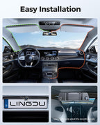 12" Mirror Dash Cam, 4K UHD Front and 2.5K Rear View Dash Camera for Car, with ADAS BSD LCA Smart Mode, GPS, G-Sensor, Loop R