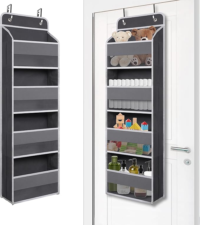 Giraffe Creation Over Door Organizer with 4 Large Capacity Pockets, Heavy Duty Hanging Organizer Storage for Closet Bathroom 
