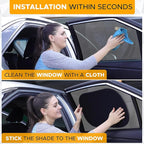 EcoNour Car Side Window Shades | Medium - 2 Pack Sunshade for Kids | Automotive Sun Protection from UV and Sun Glare | Car Baby Accessories (20"x12")