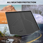 LASFIT Cargo Mat for 2012–2018 Ford Focus Sedan (Gas Models Only, No Subwoofer) Custom Fit All Weather Trunk Liner, Waterproof Heavy Duty Rear Trunk Protector for Cargo Area