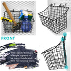 LIGHT DUST 3-Pack Pegboard Baskets with Hooks, Wall Organizer Hooks Assortment, Workbench Storage System for Hardware, Attach