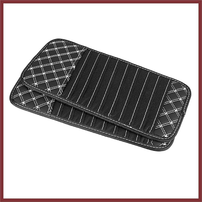 2pcs Car CD Visor Storage Cases Vehicle Sun Visor Organizer with 10 DVD Storage Sleeves Black with White Line Replace Parts