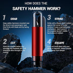 4 Pack Window Breaker Seatbelt Cutter, 2-in-1 Car Window Breaker Tool, Safe Hammer Glass Breaker and Seat Belt Cutter Underwa
