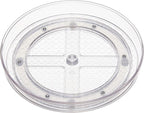 Amazon Basics Clear Rotating Lazy Susan Turntable Organizer for Condiments, 9-Inch, 2-Pack