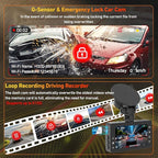 4K Dash Cam Front and Rear Camera with AI(ADAS), Dash Camera for Cars Built-in 5.8G WiFi GPS, 3.2" IPS Screen Dash Cam with 2