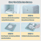 Ice Cream Roll Maker Rolled Ice Cream Machine, Sweet Spot Pan, Instant Cold Plate, Ideal for Making Rolled Ice Cream Soft Serve Slushies Frozen Yogurt Sorbet and Gelatod (Aquamarine)