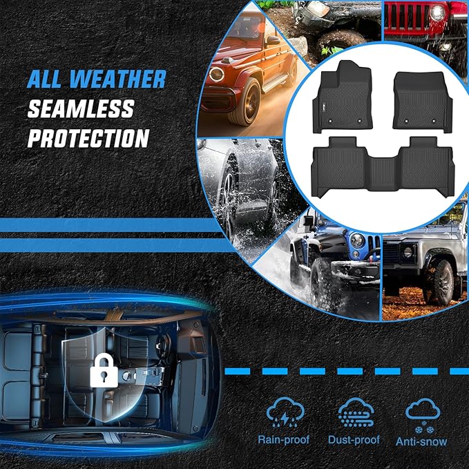 Nilight TPE Floor Mats for Toyota Tundra CrewMax Cab Only 2022 2023 2024 2025 2026 All Weather Custom Fit Heavy Duty Floor Liners