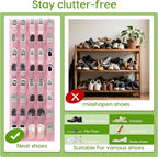 Unjumbly Over the Door Shoe Organizer with 40 Large Breathable Mesh Pockets, Space Saving Shoe Holder, Hanging Shoe Rack for 