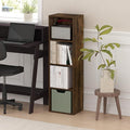 Furinno PASIR Book Shelf, 4-Tier Bookcase, Modern Standing Bookshelf, Open Storage Shelf, 9 x 12 x 42 Inches, for Home Office