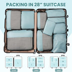 BAGAIL 8 Set/9 Set Packing Cubes Luggage Packing Organizer for Travel, Suitcase Packing Bags for Travel Accessories