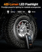 WOLFBOX 3000A Jump Starter with Air Compressor, 59.2Wh&160PSI Portable Car Battery Jump Starter with 65W Fast Charge, 12V