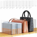 Yieach 10 Pack Towel,Sweater,Purse Organizer and Acrylic Shelf Dividers for Closet Organization - Adjustable Height - Vertica