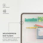IRIS USA File Box WeatherPro Portable File Organizer Plastic File Box for Letter File w/ Organizer-Lid, Durable Lid and Seal 