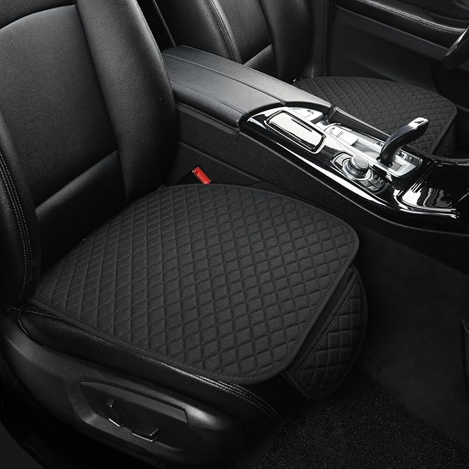 West Llama Linen Car Seat Covers,Bottom Seat Covers for Cars Include 2 Piece Front Driver Seat Pad Mat Universal Fits 90% Veh