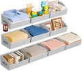Homsorout Large Closet Organizers and Storage Bins - 10 Pack Trapezoid Storage Baskets for Shelves, Foldable Fabric Baskets w