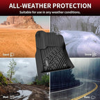 LASFIT Floor Mats for Jeep Grand Cherokee 2013-2015, for Dodge Durango 2013-2015 (Not for 6-seat), All Weather TPE Custom Fit Car Mats Floor Liners 1st & 2nd Row, Black