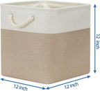 Temary 4 Pack Cube Storage Bins Cloth Baskets for Shelf, Fabric Storage Cubes 12 x 12 Baskets Gift Empty Basket with Handles,