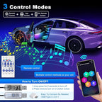 Dreamcolor Acrylic Interior Car LED Strip Light with USB/Type C, RGB 6 in 1 with 179.24 Inch LEDs Strip, Dynamic Chasing Music Sync Neon Ambient Lighting Kits
