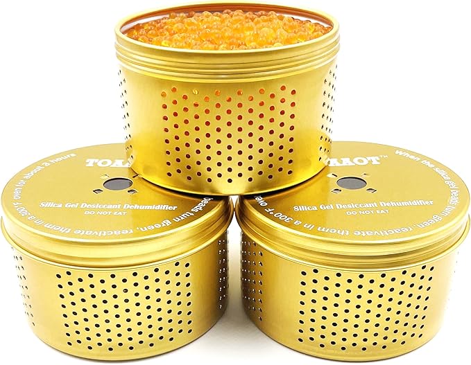 Gun Safe Dehumidifier 200g - Small Silica Gel Desiccant Canister, Moisture Absorber for Gun Cabinets & Safes, Protect 80