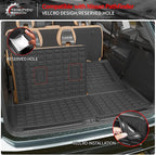 Floor Mats Compatible with 2022-2025 2026 Nissan Pathfinder 7&8 Seats Cargo Mat Cargo Liner TPE Back Seat Cover Protector 2024 Pathfinder Accessories (Trunk Mat with Backrest Mat+Floor Mats)
