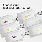 Personalized Monogrammed Leather Luggage Tags - 2 Pack