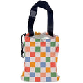 70s Checkered Car Garbage Bag,Retro Grid Waterproof Small Car Trash Bag Hanging Back of Seat,Drawstring Hanging Car Trash Bag with Adjustable Buckle for Car Accessories