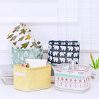 Foldable Storage Basket - Set of 6 Small Collapsible Canvas Containers Organizers with Handle for Home Decor or Storing Toys,