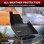 LASFIT Floor Mats Fit for Mazda CX5 2025 2024 2023 2022 2021 2020 2019 2018 2017 Custom Fit TPE All Weather Floor Liners 1st & 2nd Row Car Mats for Mazda CX-5, Black