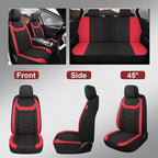 CAROMOP Breathable Car Seat Cover 2 Front Seats, 3D Air Mesh Cloth Seat Covers for Cars, Universal Fit Automotive Car Interio