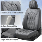 Coverado Car Seat Cover Full Set, Waterproof Front and Back Seat Covers for Cars, 5-Pack Leather Seat Covers, Car Seat Protec