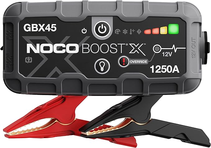 NOCO Boost X GBX45: 1250A UltraSafe Jump Starter - 12V Lithium Battery Booster Pack, Portable Jump Box, Power Bank & Jumper