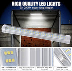 CZC AUTO Led Light Strip 12V/24V 13" Led Light Bar LED Interior Light with ON/Off Switch 108 LEDs Strip Light for Van Lorry RV Motorhome Truck Trailer Cabinet Camping, 4 Pack
