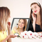 ROYALAY Foldable Full Length Mirror with Handle, 47 * 13in Four-fold Portable Mirror for Travel Makeup Dancing and Fitting Cl